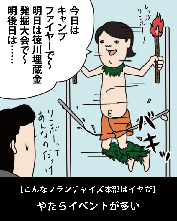  【こんなフランチャイズ本部はイヤだ】    やたらイベントが多い   